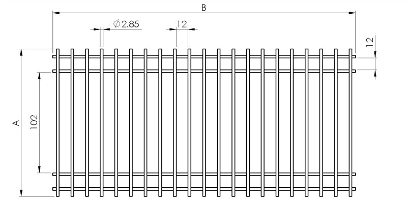 751051 - TEC accident prevention grid Ø2,85 mm bars / Security panels / Accessories for structures and protections / Products / Alutec | Profili in alluminio, sistemi di trasporto e automazione industriale - Alutec Group 751051 - TEC accident prevention grid Ø2,85 mm bars / Security panels / Accessories for structures and protections / Products / Alutec | Profili in alluminio, sistemi di trasporto e automazione industriale - Alutec Group