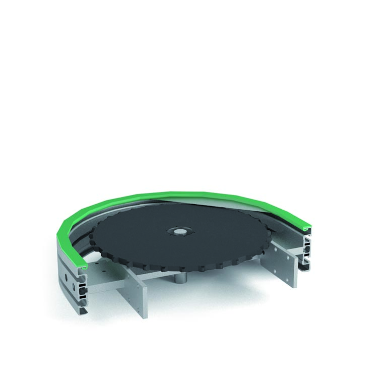AR132086-180 - One way 180° idle curve average radius 200 mm / Components for channel 86 mm / Aluflex / Products / Alutec | Profili in alluminio, sistemi di trasporto e automazione industriale - Alutec Group AR132086-180 - One way 180° idle curve average radius 200 mm / Components for channel 86 mm / Aluflex / Products / Alutec | Profili in alluminio, sistemi di trasporto e automazione industriale - Alutec Group