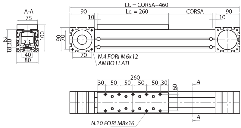 ML45HPC - Drives with polyurethane belt with steel inserts / Protected belt drive and screw drive linear units / Linear sliding systems / Products / Alutec | Profili in alluminio, sistemi di trasporto e automazione industriale - Alutec Group ML45HPC - Drives with polyurethane belt with steel inserts / Protected belt drive and screw drive linear units / Linear sliding systems / Products / Alutec | Profili in alluminio, sistemi di trasporto e automazione industriale - Alutec Group