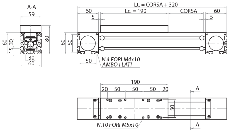 ML45HPC - Drives with polyurethane belt with steel inserts / Protected belt drive and screw drive linear units / Linear sliding systems / Products / Alutec | Profili in alluminio, sistemi di trasporto e automazione industriale - Alutec Group ML45HPC - Drives with polyurethane belt with steel inserts / Protected belt drive and screw drive linear units / Linear sliding systems / Products / Alutec | Profili in alluminio, sistemi di trasporto e automazione industriale - Alutec Group