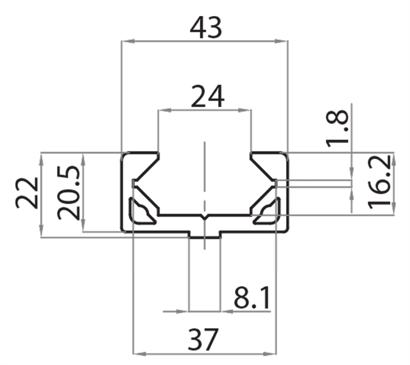 Profili di alluminio a disegno